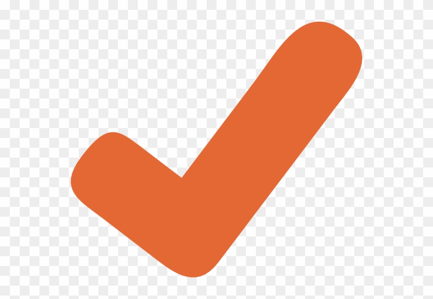 Check Mark Orange Png Clipart
