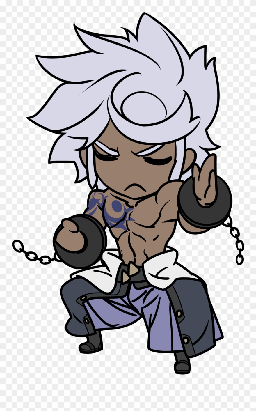 Moves Clipart Arm Upward - Enkidu Under Night Art - Png Download