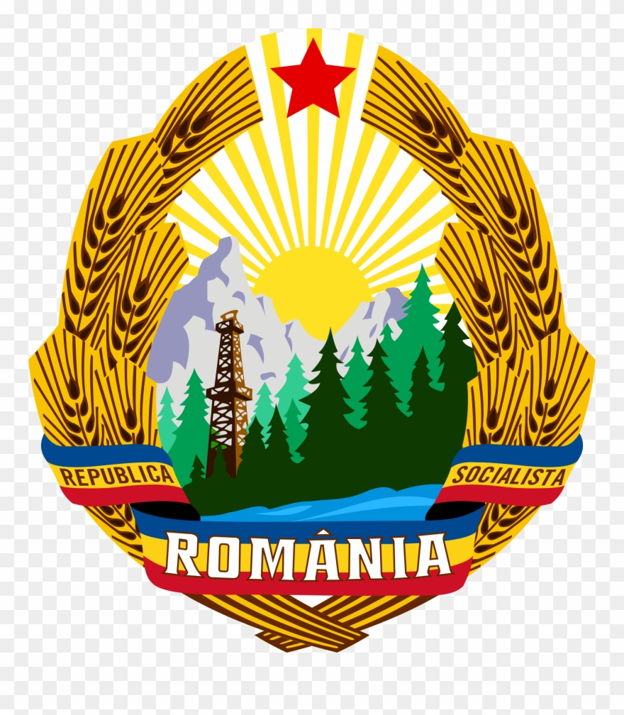 United Soviet Socialist Republics Flag Clipart Arms - Communist Romania Coat Of Arms - Png Download
