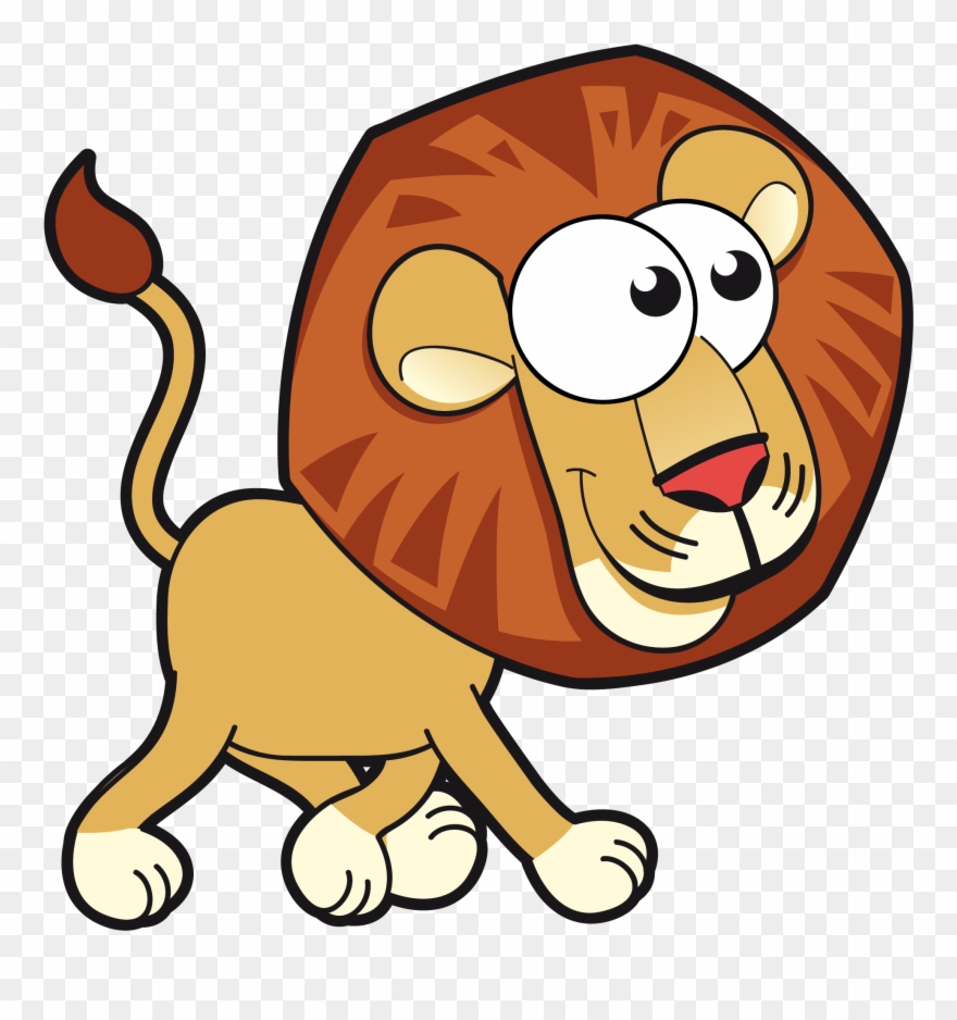 Revolutionary Really Cute Cartoon Animals Lion Card - Cartoon Animal Vector Png Clipart