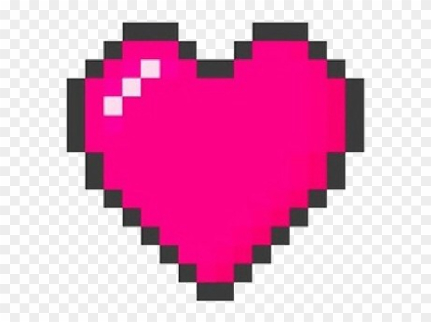 Pixels Heart Kawaii Cute Japan Kpop Aesthetic - 8 Bit Heart Clipart