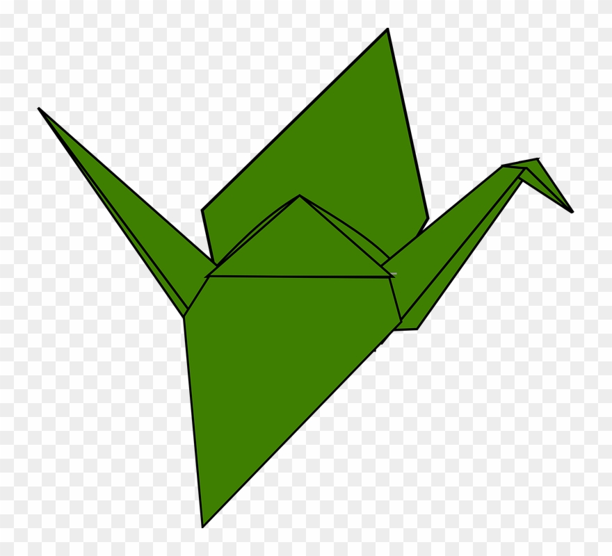 Japanese Crane Clipart Origami - Origami Crane Transparent Background - Png Download
