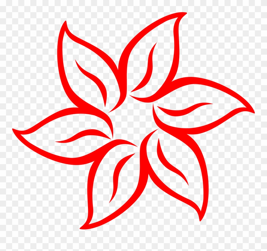 Svg Royalty Free Flower Clip Art At Clker Com Vector - Black And White Design Flower - Png Download