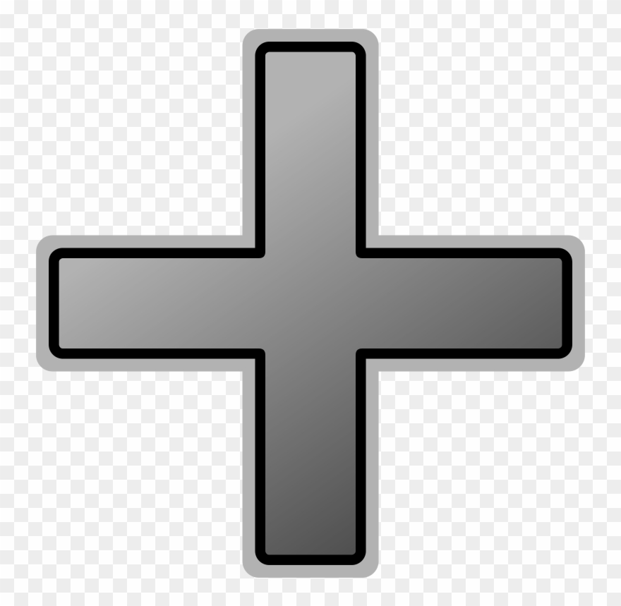 Plus - Clipart - Plus Clipart Grey - Png Download