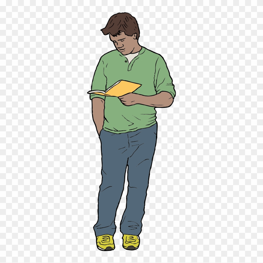 Jamie O'shea Reading - Free Clipart Man Standing - Png Download