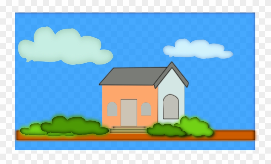 Villa Clipart Country Home - صورة منظر طبيعي مرسوم - Png Download