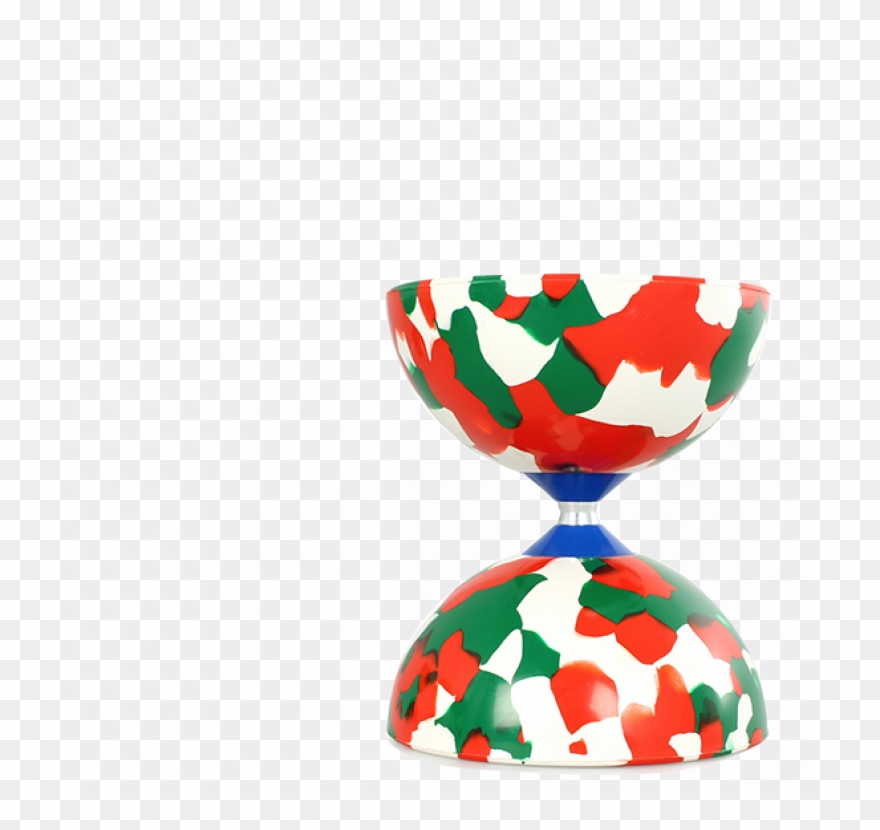 Juggle Dream Jester Diabolo-red/green/white Clipart