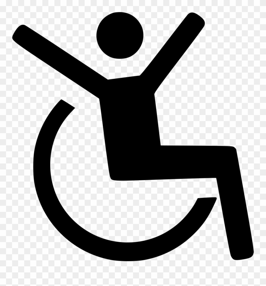 Wheelchair Happy Comments - Icon Clipart