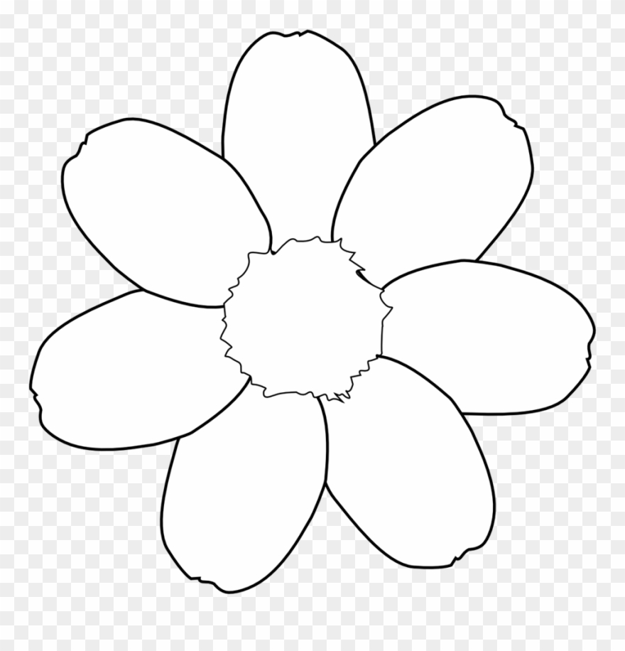Black And White Flower Clip Art - Clip Art - Png Download
