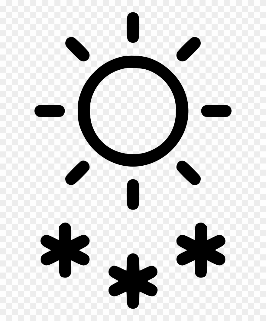 Snow Snowfall Daytime Sun Day Weather Comments - Icon Clipart