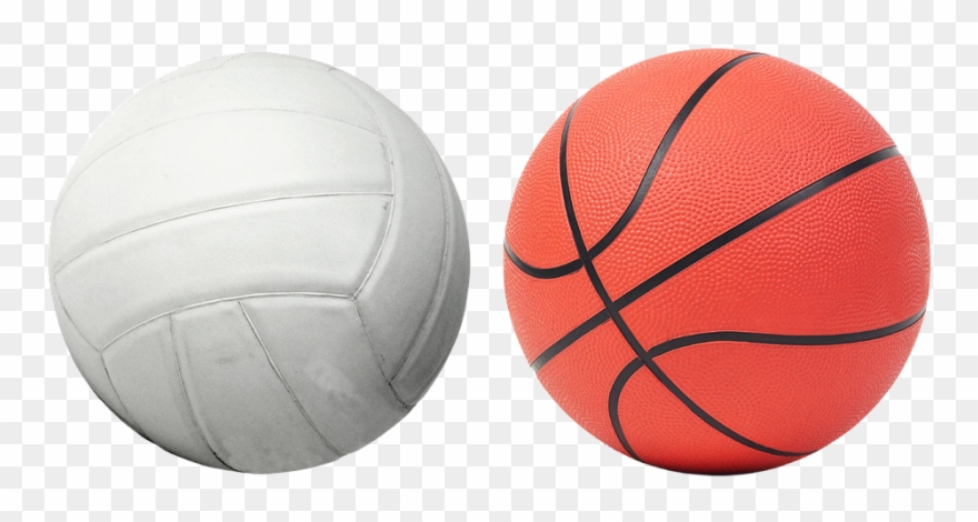 Basketball Image - Basketball And Volleyball Balls Clipart