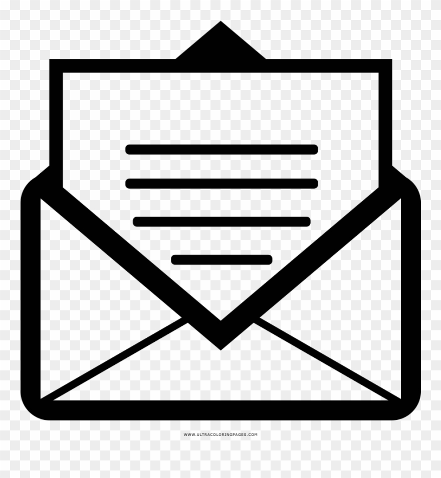 Desenho De Carta - Email Icono Clipart