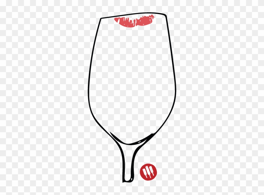 Lip Stain On Glass Clipart