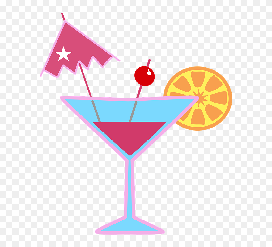 Cocktail Clipart Pina Colada Glass - Coctel Dibujo Png Transparent Png
