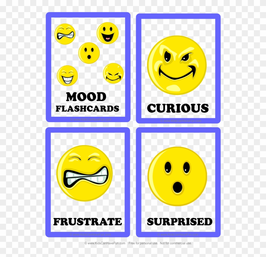 Mood Flashcards Feelings Activities, My Emotions, Writing - Flashcard Mood Clipart