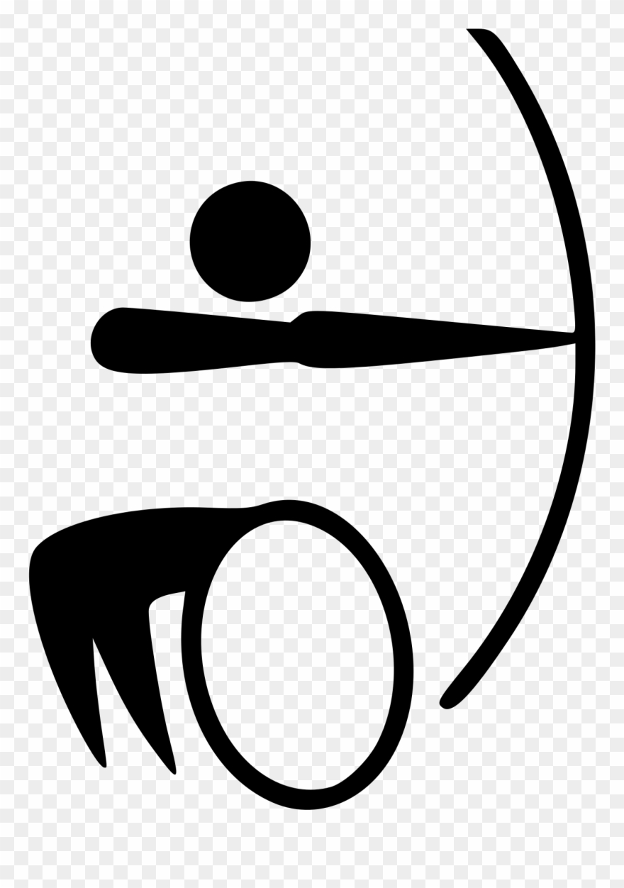 Banner Royalty Free Library Archery Drawing Creative - Tir À L Arc Handisport Clipart