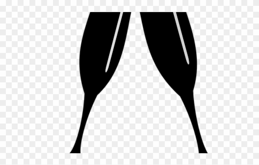 Toast Clipart Toasting Flute - Silhouette - Png Download