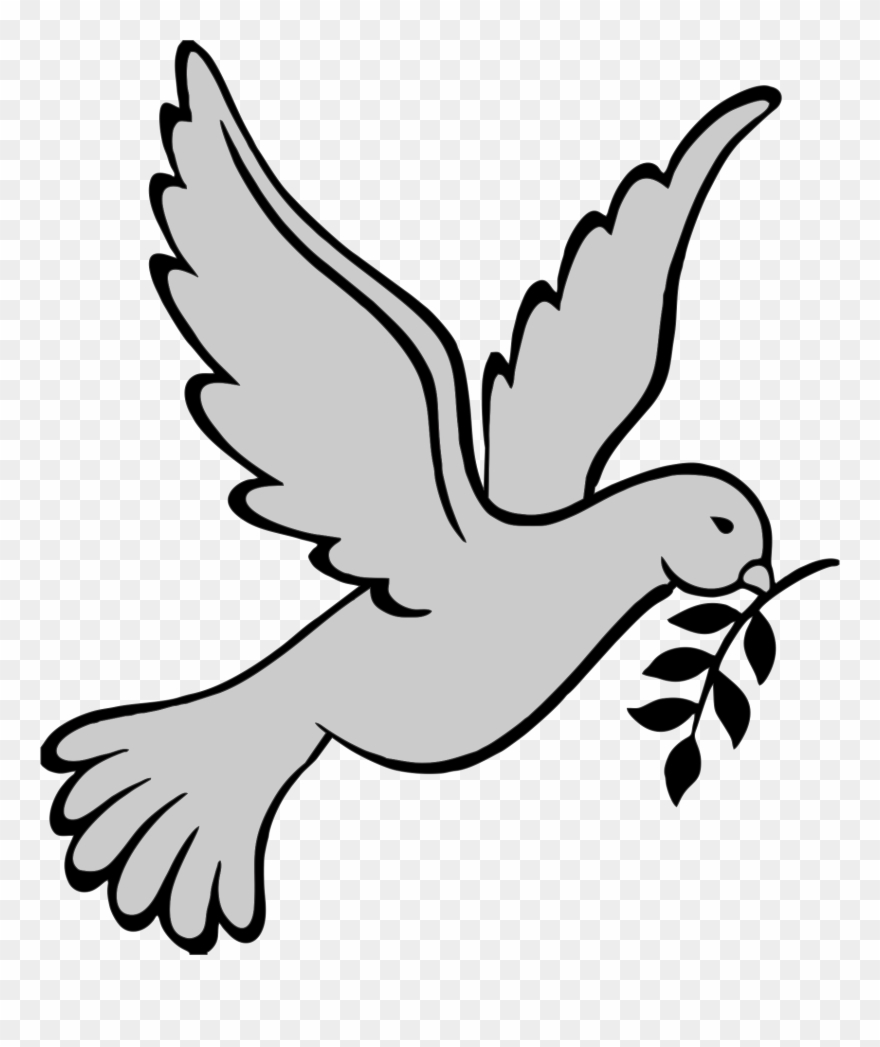 Dove Clipart Headstone - Transparent Background Dove Clipart Png