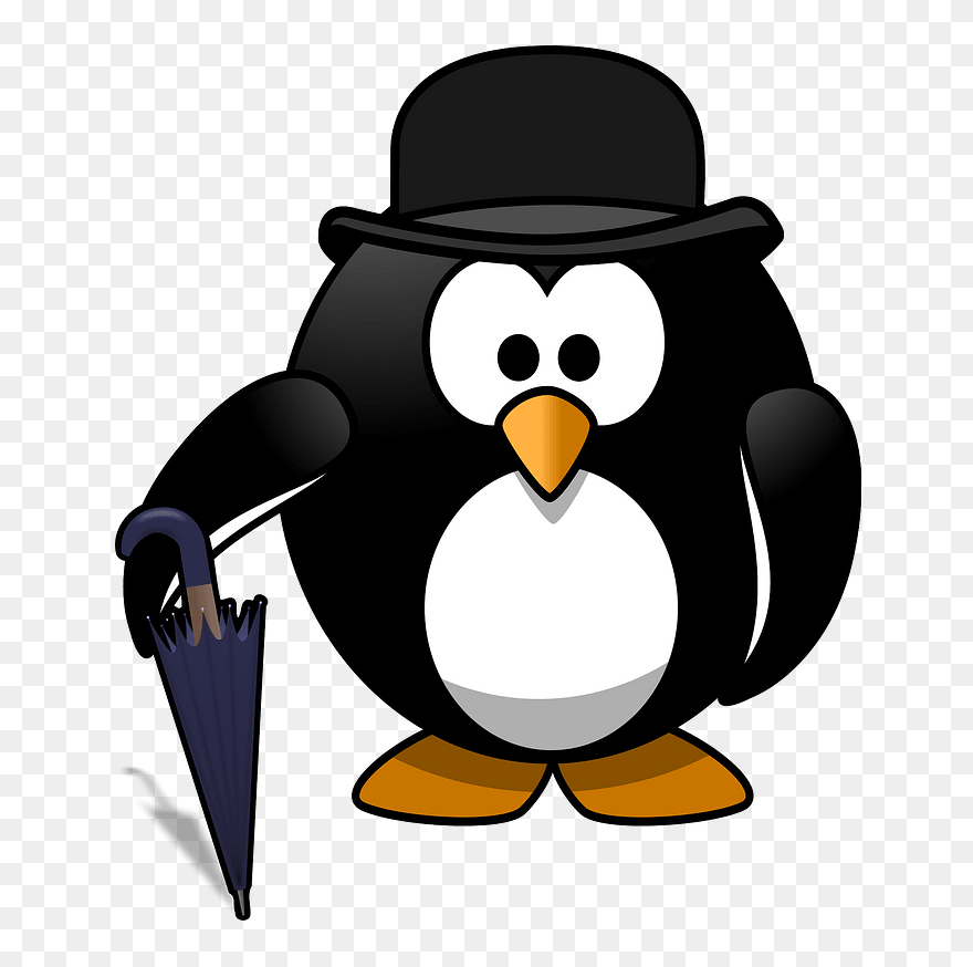 Gentleman Download Thumbnail Public Domain - Happy Birthday Penguins Clipart - Png Download