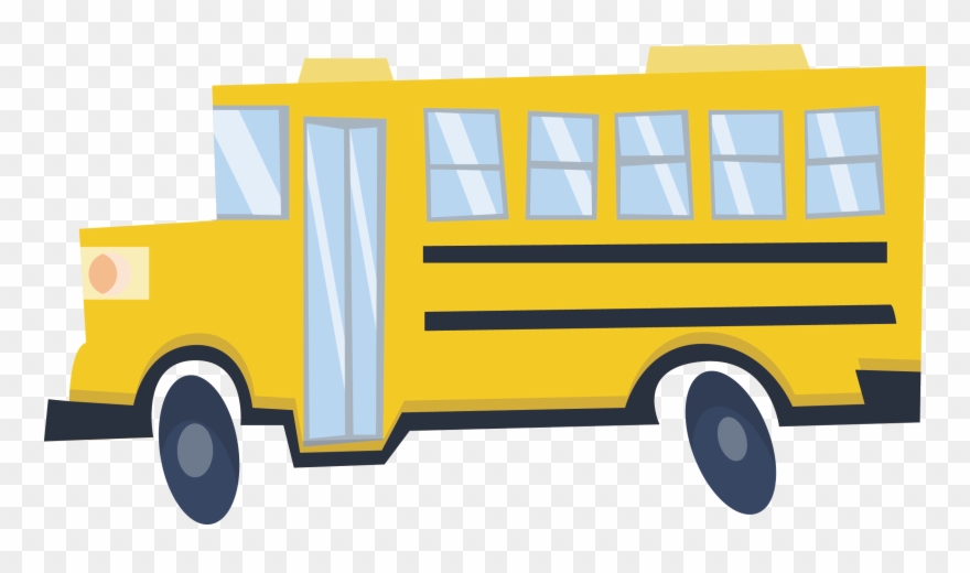 School Bus Illustration - รถ รับ ส่ง นักเรียน การ์ตูน Clipart