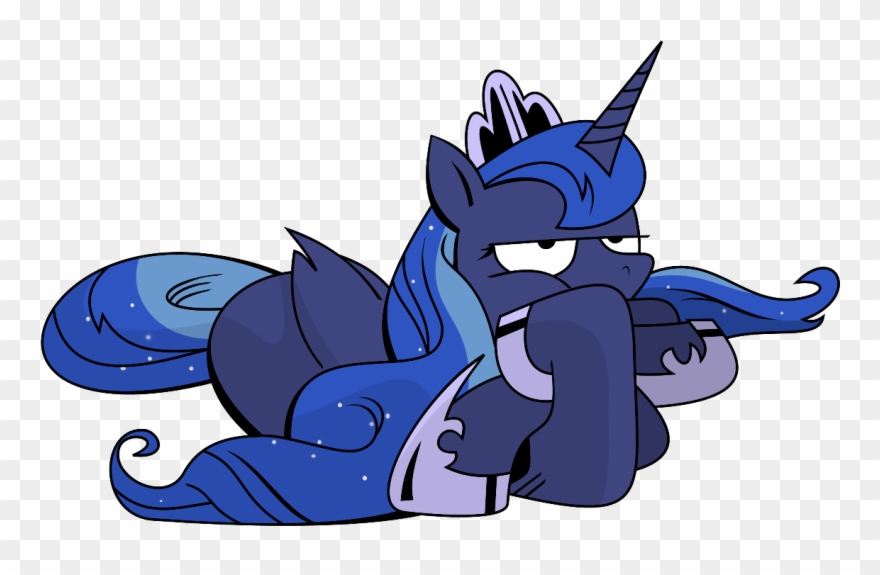 Andypriceart, Idw, Mad, Princess Luna, Safe, Simple - Mlp Luna Bored Clipart