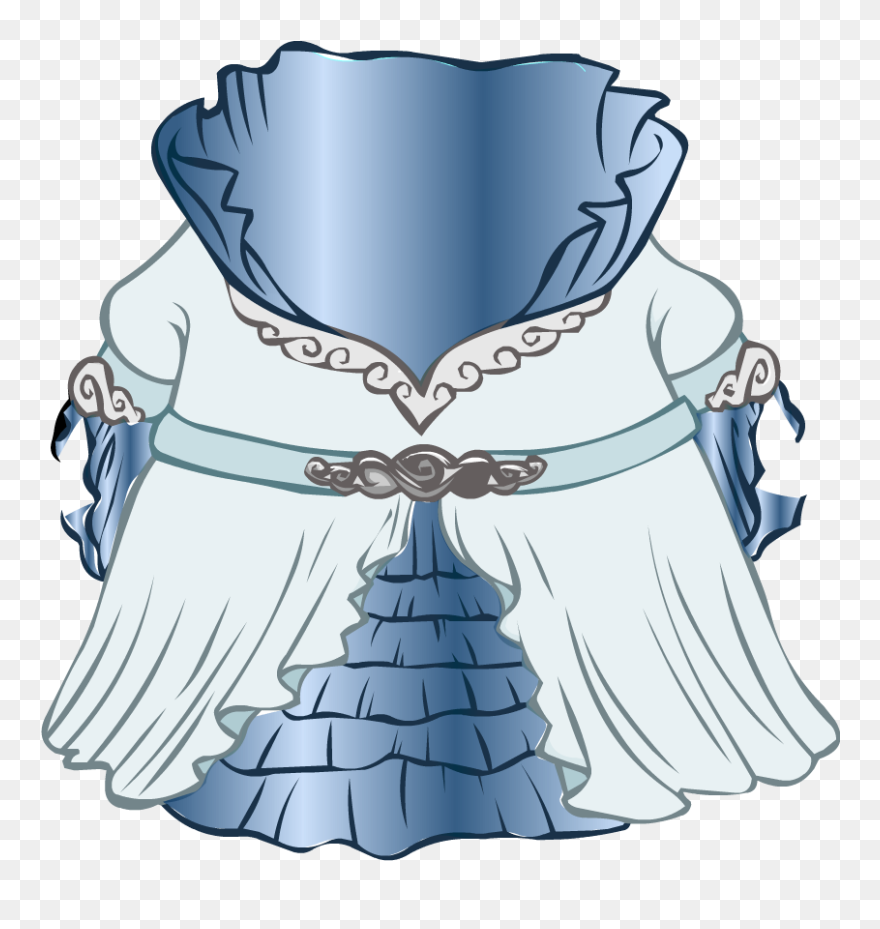 Gown Clipart Queen Dress - Club Penguin Robe - Png Download