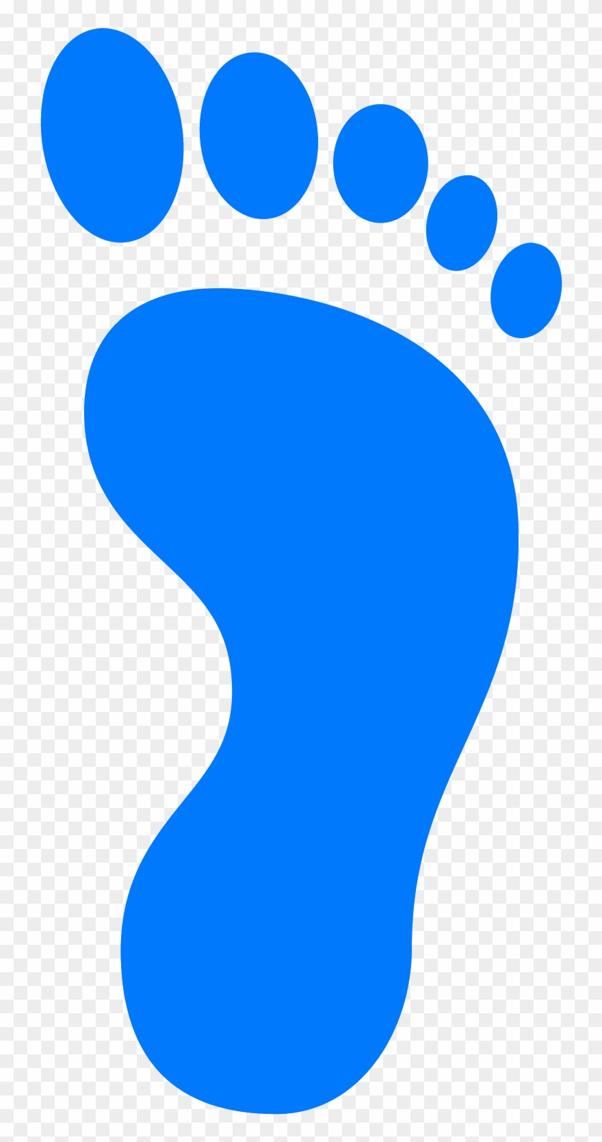 Download Blue Footprint Png - Black And White Footprint Clipart