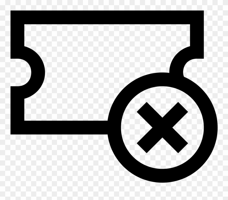 Delete Ticket Icon - Red X Icon Transparent Background Clipart