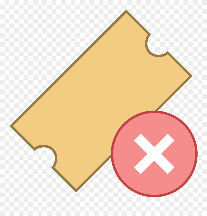 Delete Ticket Icon - Vector Graphics Clipart