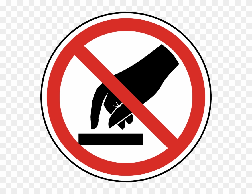 Do Not Touch Label - Illustration Clipart