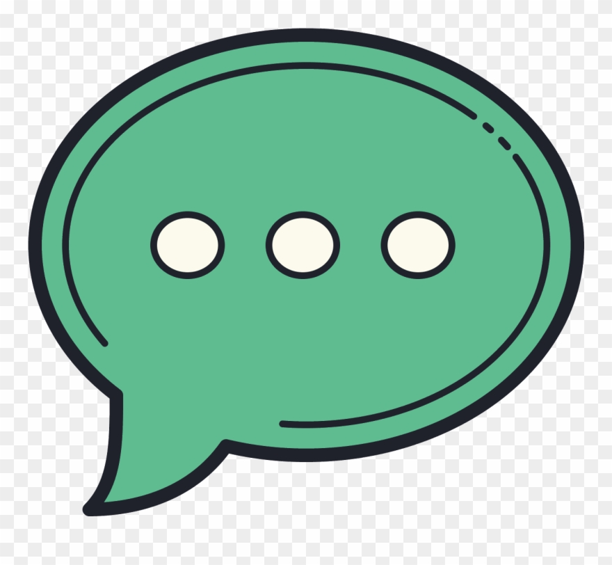 Speech Bubble Icon - Oval Clipart
