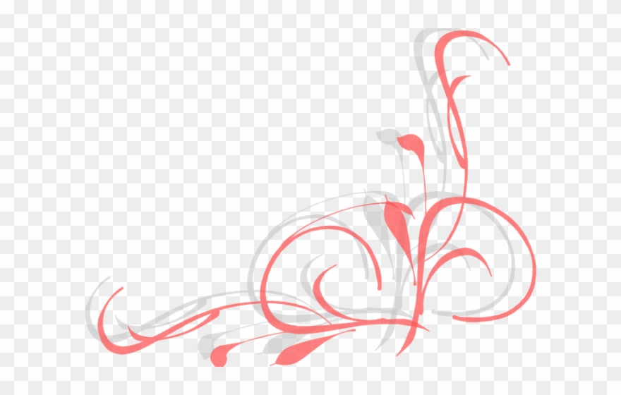 Swirls Clipart Coral - Clip Art Swirls In Blue - Png Download