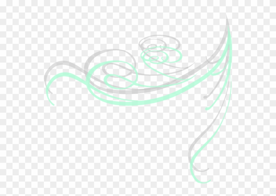 Swirl Clipart Transparent - Mint Green Swirls Png