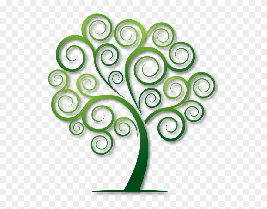 Clipart Leaf Banyan - Spiral Tree - Png Download