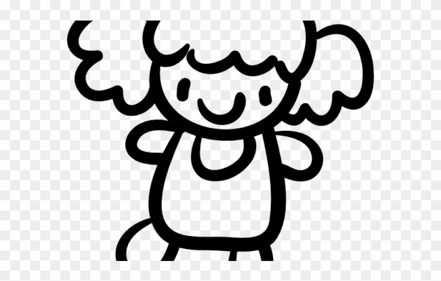 Drawn Doll Basic - Doll Black And White Png Clipart