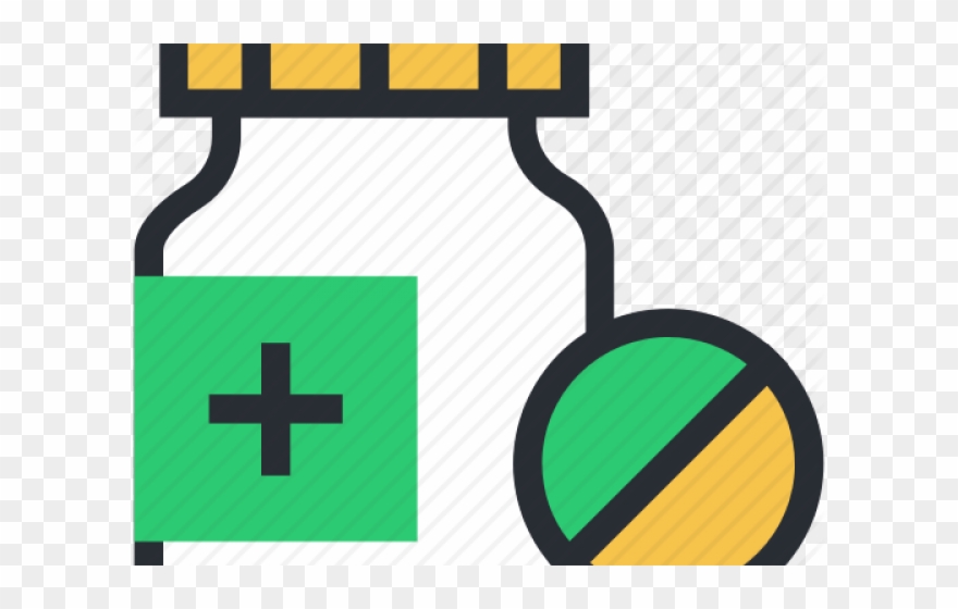 Pills Clipart Medicine Jar - Cross - Png Download