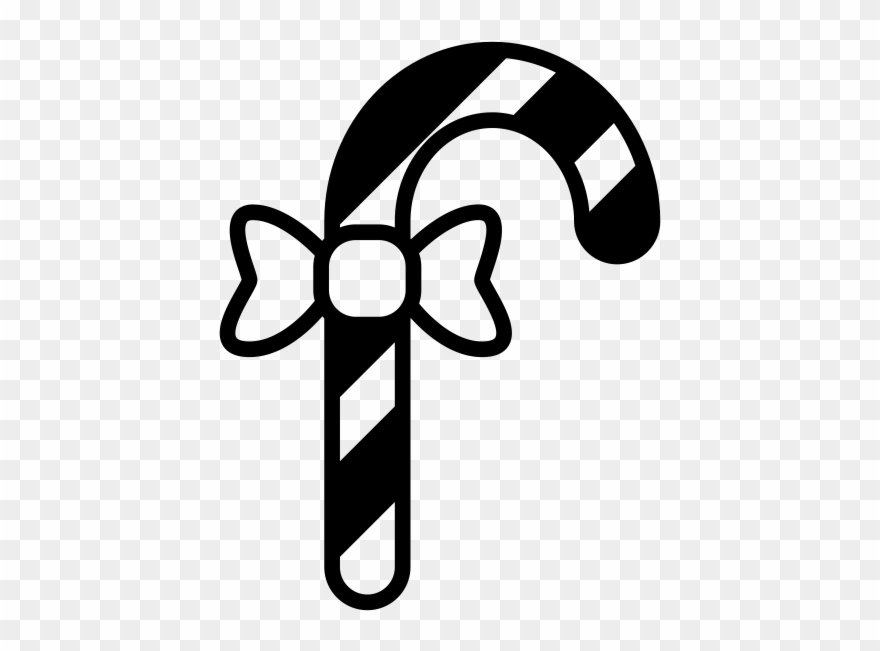 Candy Cane Rubber Stamp Clipart