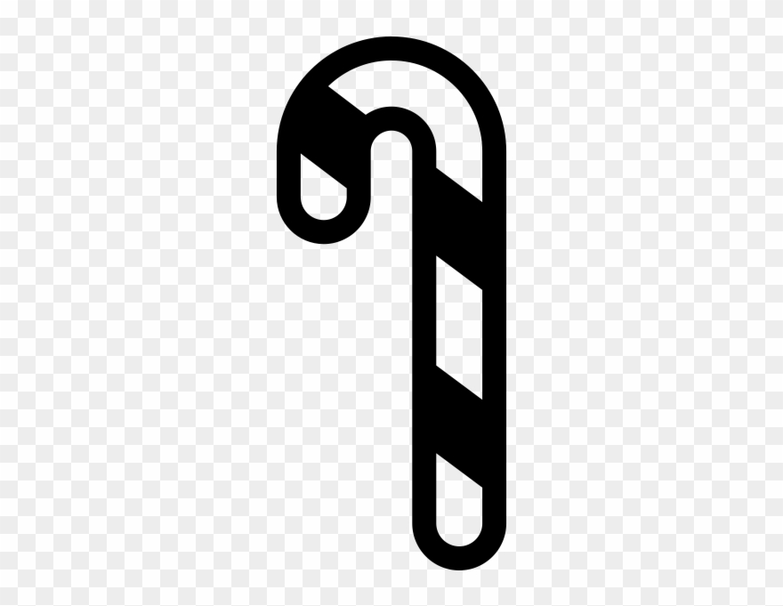 Candy Cane Rubber Stamp - Rubber Stamping Clipart