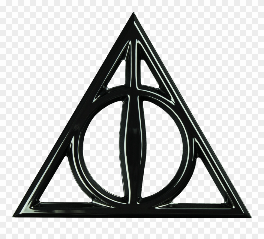 Deathly Hallows Chrome Premium Emblem Harry Potter - Harry Potter Logos Clipart