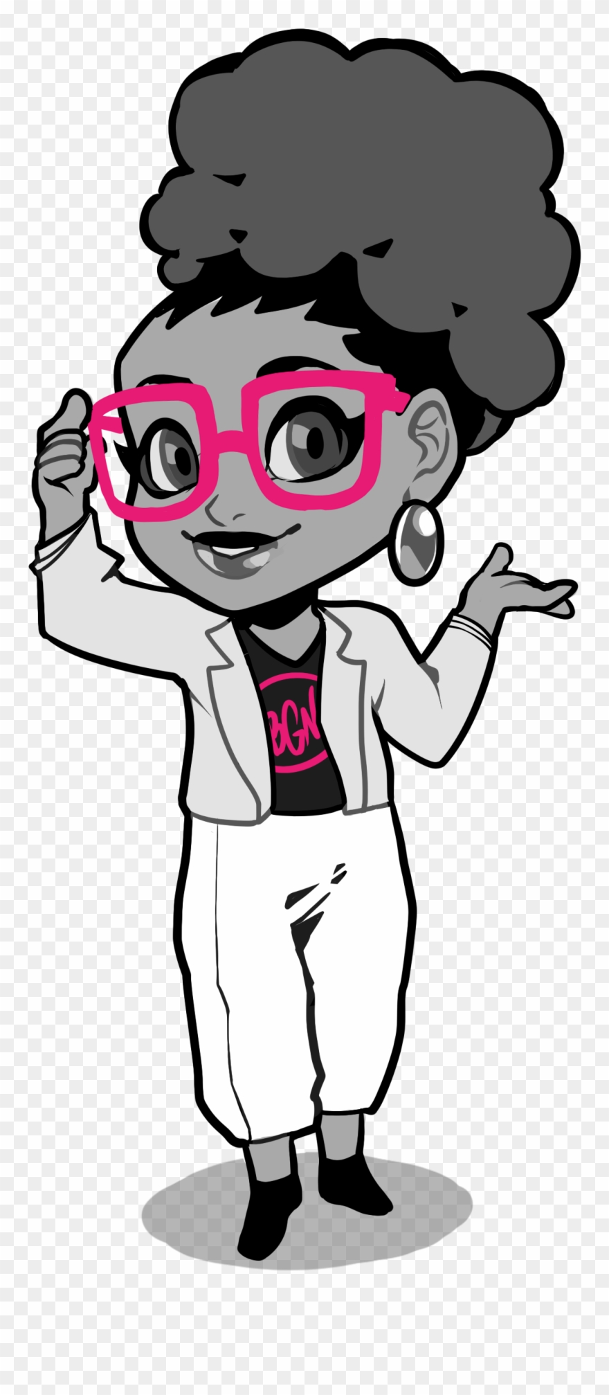 1 - Black Girl Nerds Logo Clipart