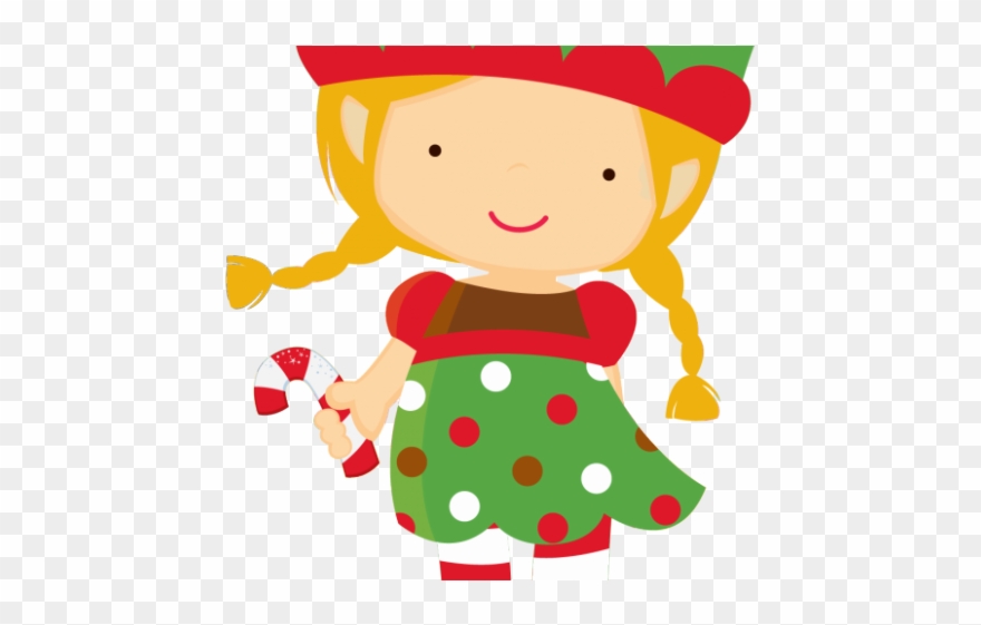 Christmas Cliparts Pasta - Girl Elf Clipart - Png Download