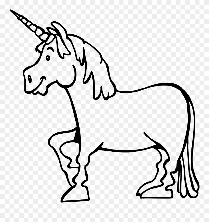 Unicorn 5 Vectorized Firkin - Dibujos Unicornios Para Pintar Clipart