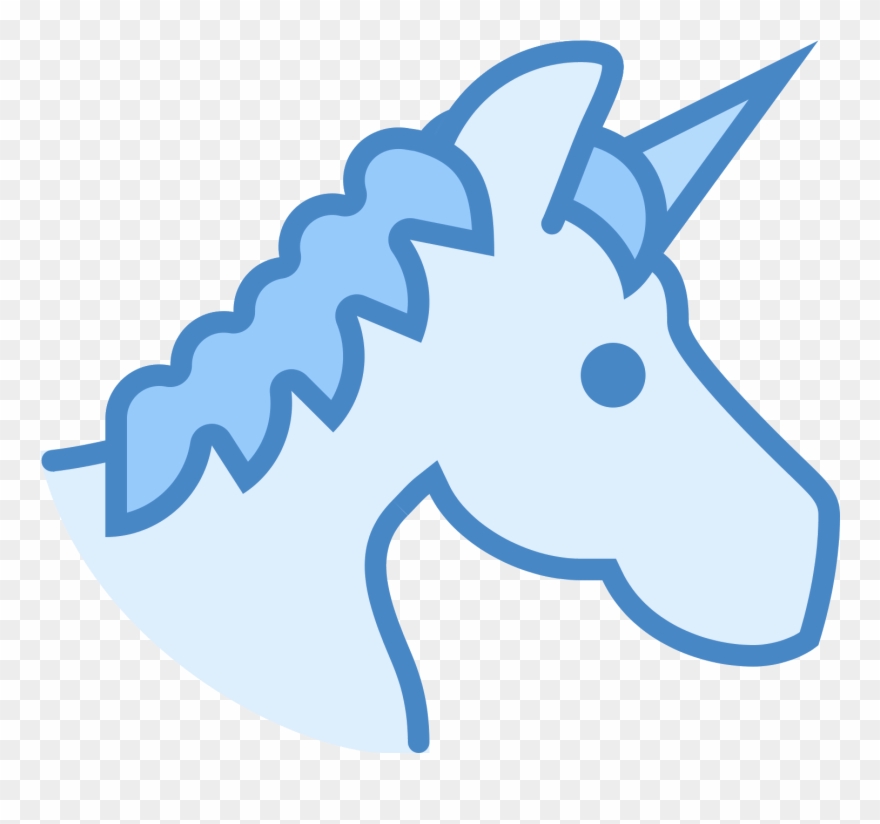 This Icon Represents A Unicorn - Unicorn Icon Blue Clipart
