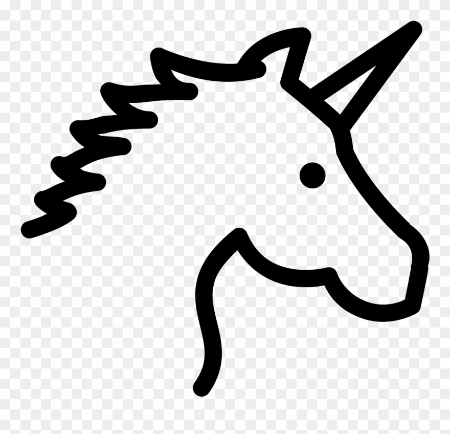 This Icon Represents A Unicorn - Unicorn Icon Png Clipart