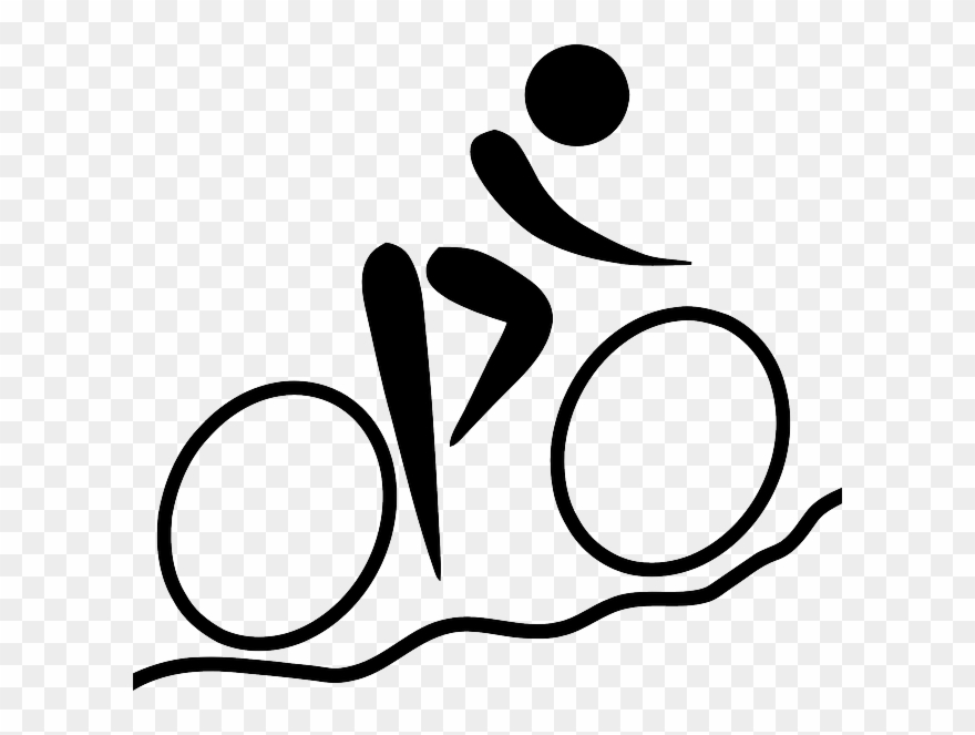 Clip Art Black And White Library Free Photo Cyclist - Biking Drawing - Png Download