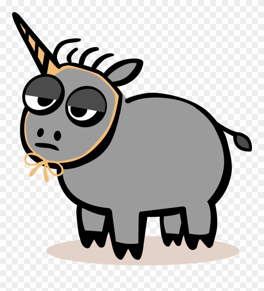 Ugly Unicorn - Ugly Black Unicorn Clipart