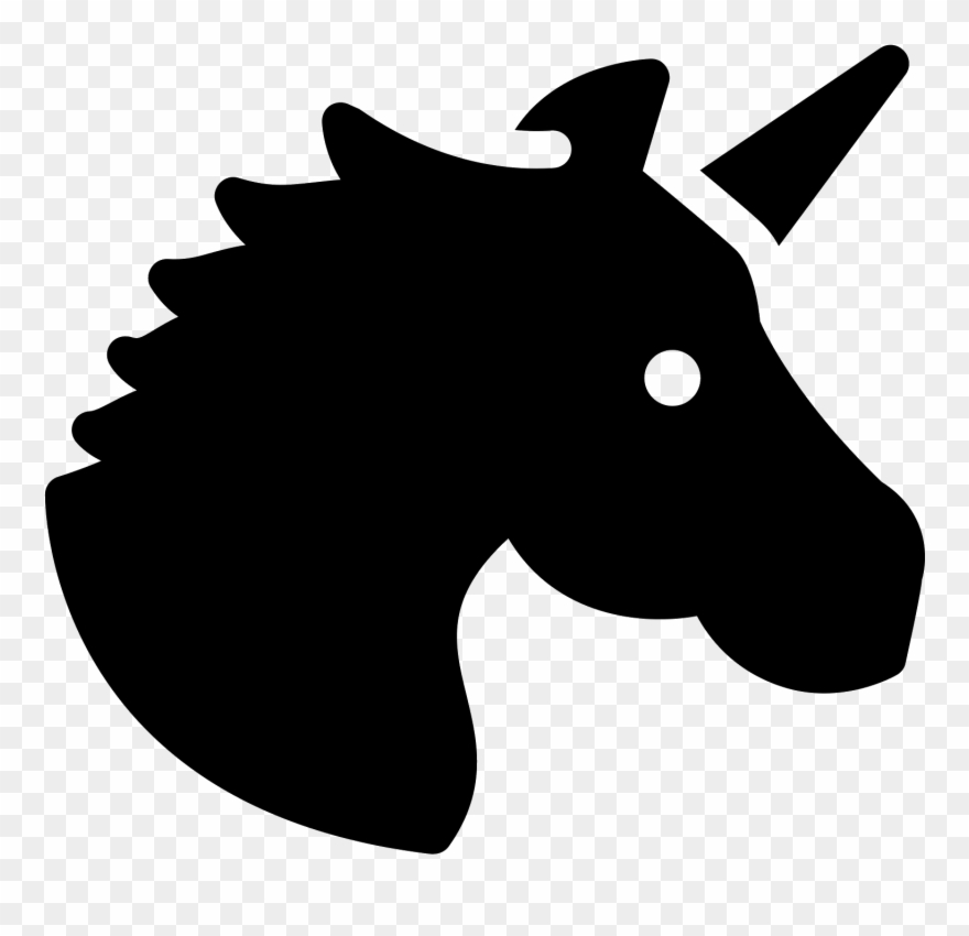 Unicorn Filled Icon - Unicorn Icon Png Black Clipart