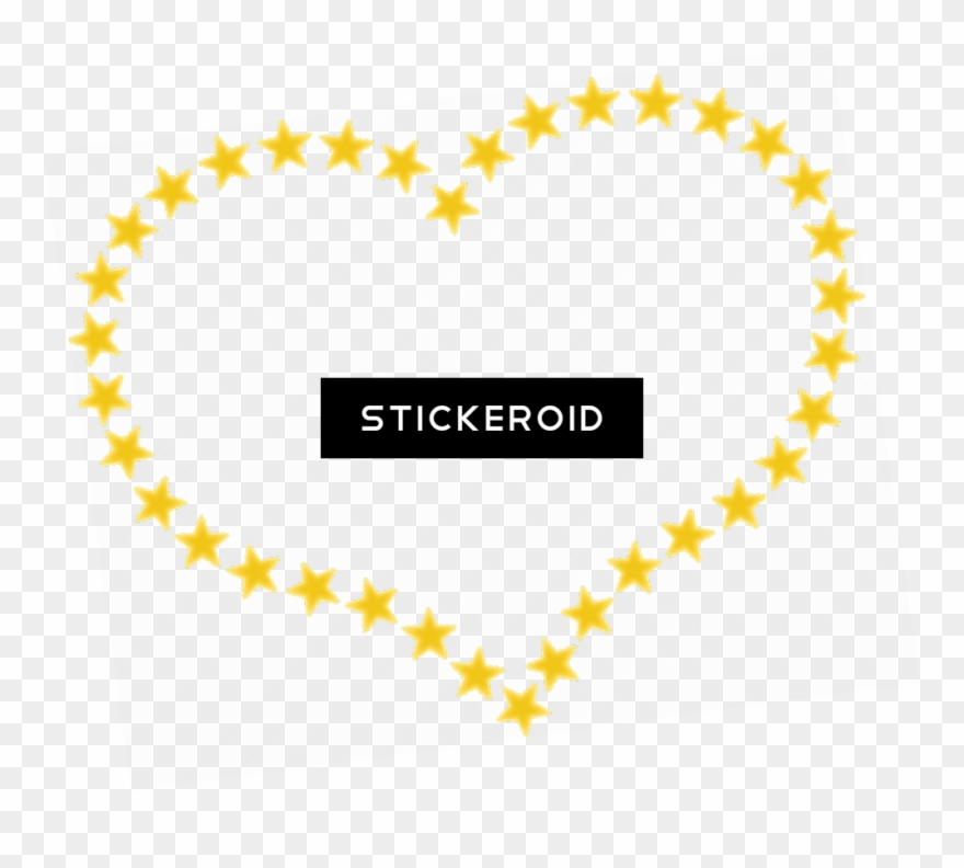 Yellow Blue Shooting Star - Coração Amarelo Desenho Clipart