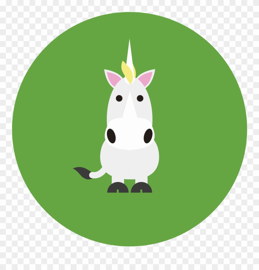 This Icon Represents A Unicorn - Cartoon Clipart