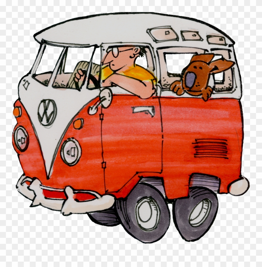 Series Of Vw Bus Sketches - Volkswagen Type 2 Clipart